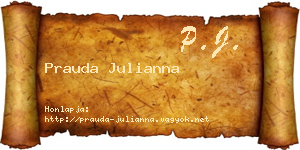 Prauda Julianna névjegykártya